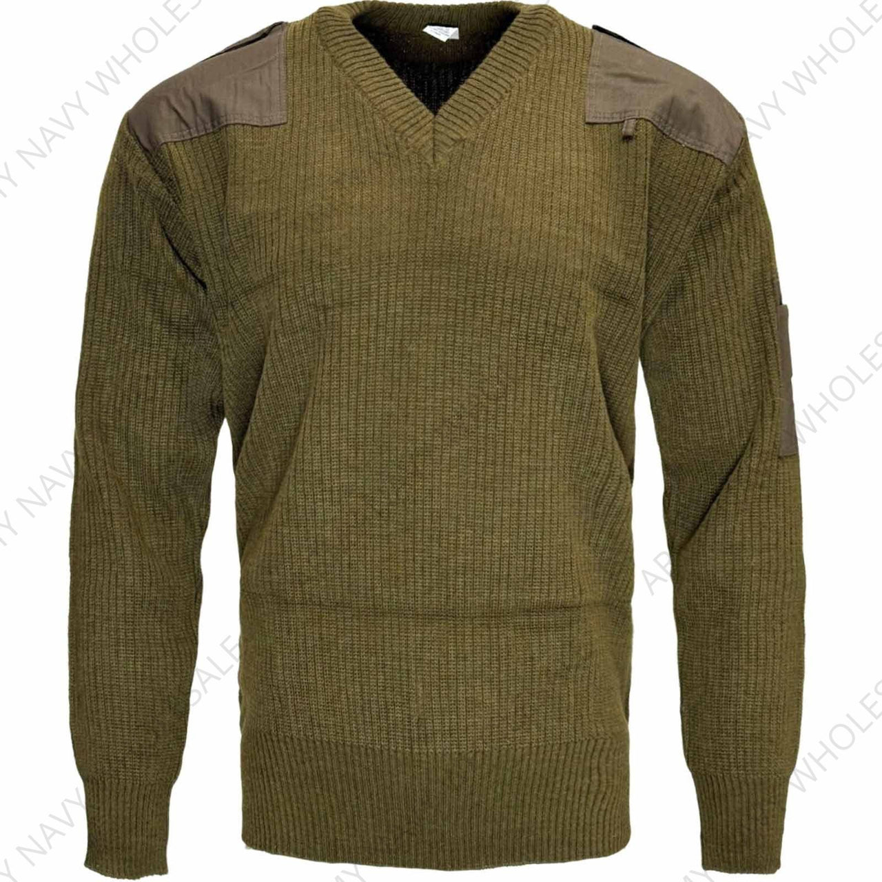 Vintage Italian Army V Neck Jumper